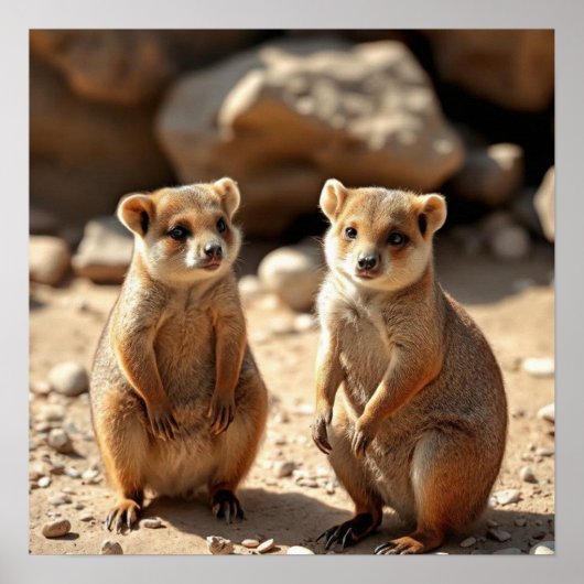 Australische Quokka Twins, Poster (Voorkant)