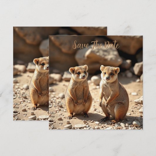 Australische Quokka Twins, Save The Date (Voorkant / Achterkant)