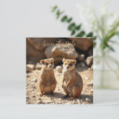 Australische Quokka Twins, Save The Date (Staand voorkant)