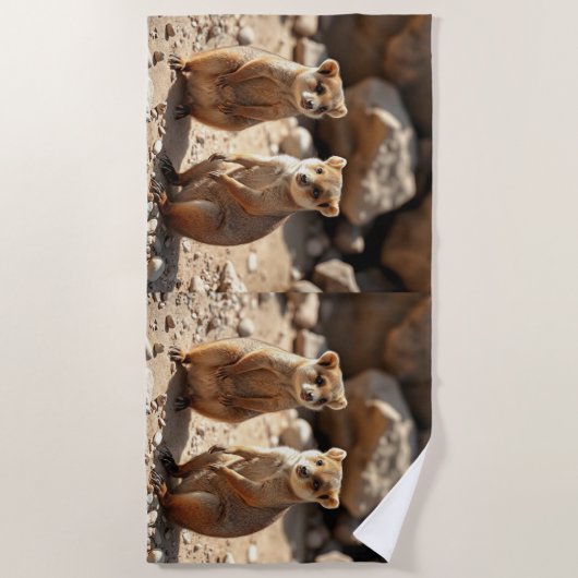 Australische Quokka Twins, Strandlaken (Voorkant)