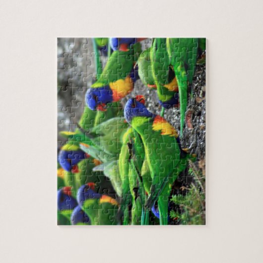 Australische regenboog Lorikeets Legpuzzel (Verticaal)