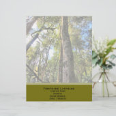 Australische regenwouden Eucalyptus Gum Trees Custom Briefhoofd (Staand voorkant)