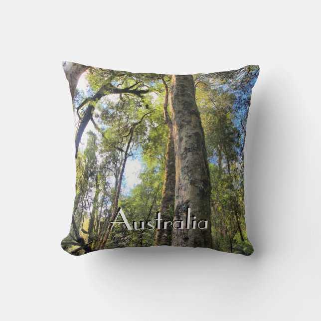 Australische regenwouden Eucalyptus Gum Trees Kussen (Voorkant)