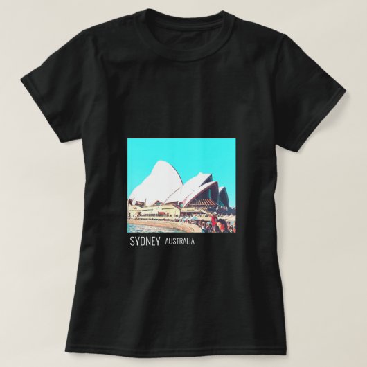 Australische reis Sydney Opera House T-shirt (Design voorkant)