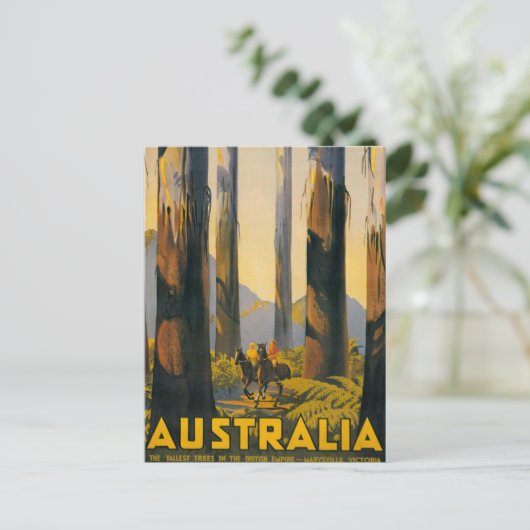 Australische reisposter bestemming briefkaart (Staand voorkant)