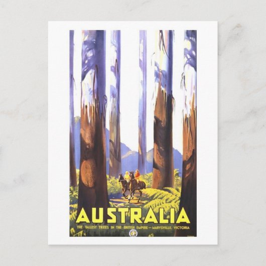  Australische reisposter Briefkaart (Voorkant)