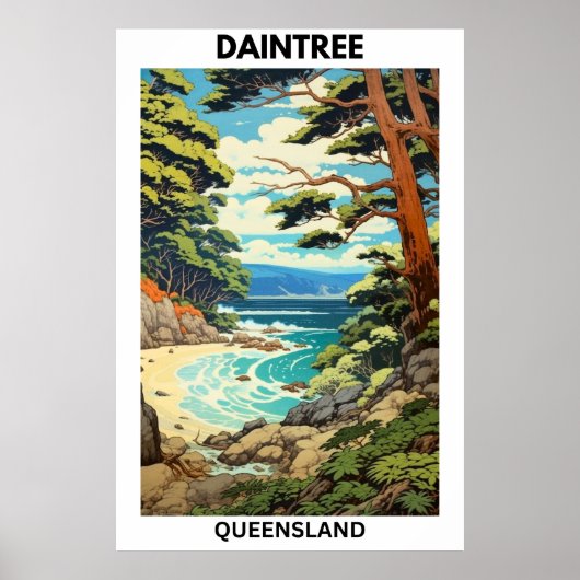 Australische Reisposter, Daintree, QLD Poster (Voorkant)