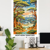 Australische Reisposter, Kakadu, NT Poster (Thuiskantoor)