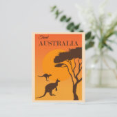 Australische reisposter Kangaroo Briefkaart (Staand voorkant)