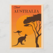 Australische reisposter Kangaroo Briefkaart (Voorkant)