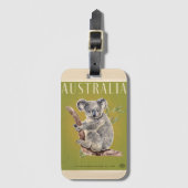  Australische reisposter Koala Bagagelabel (Voorkant (verticaal))