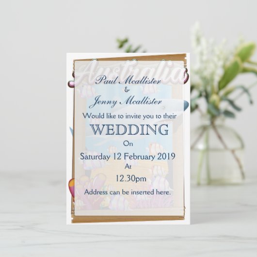 Australische reisposter voor onderwaterhaaien kaart (Staand voorkant)