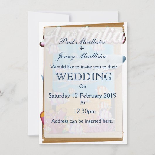 Australische reisposter voor onderwaterhaaien kaart (Voorkant)