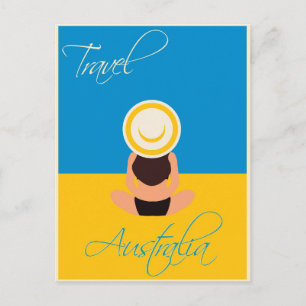 Australische  reisposter voor strand briefkaart