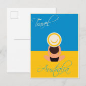 Australische  reisposter voor strand briefkaart (Voorkant / Achterkant)