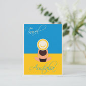 Australische  reisposter voor strand briefkaart (Staand voorkant)