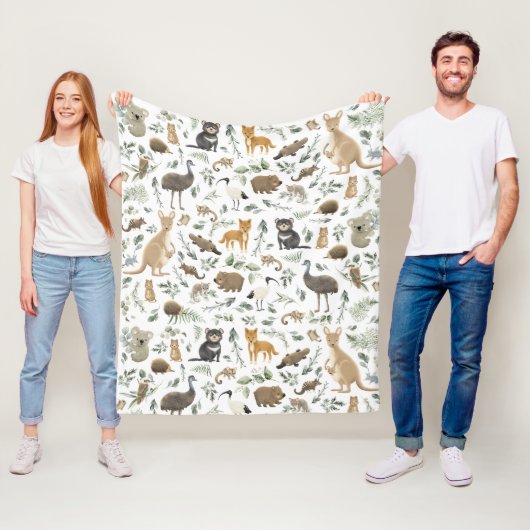 Australische reuzenboon Eucalyptus Fleece Deken (In situ)