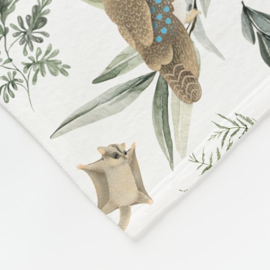 Australische reuzenboon Eucalyptus Fleece Deken (Hoek)