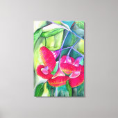 Australische rode bloeiende waterverf canvas afdruk (Voorkant)