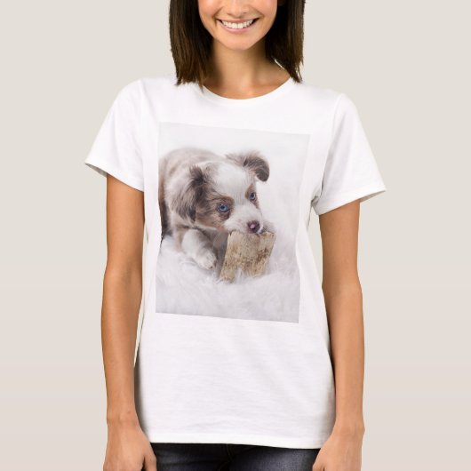 Australische rode merle pup t-shirt (Voorkant)