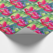 Australische roodbloeiende waterverf cadeaupapier (Hoek)