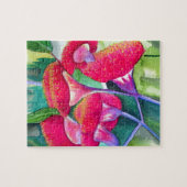 Australische roodbloeiende waterverf legpuzzel (Horizontaal)