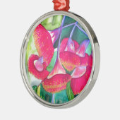 Australische roodbloeiende waterverf metalen ornament (Links)