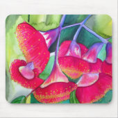Australische roodbloeiende waterverf muismat (Voorkant)