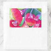 Australische roodbloeiende waterverf rechthoekige sticker (Tas)