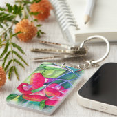 Australische roodbloeiende waterverf sleutelhanger (Voorkant Rechts)