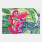 Australische roodbloeiende waterverf theedoek (Horizontaal)
