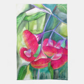 Australische roodbloeiende waterverf theedoek (Verticaal)