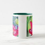 Australische roodbloeiende waterverf tweekleurige koffiemok (Center)