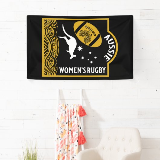 Australische rugbysport voor dames spandoek (Insitu)