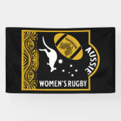 Australische rugbysport voor dames spandoek (Horizontaal)