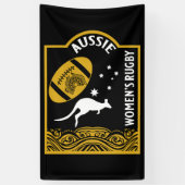 Australische rugbysport voor dames spandoek (Verticaal)