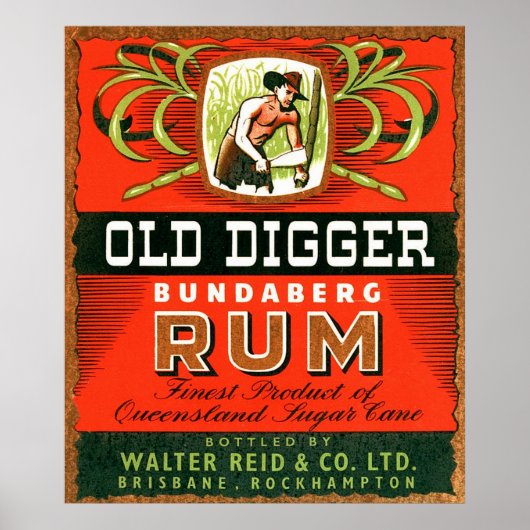  Australische Rum Adverteren. Poster (Voorkant)