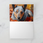 Australische runderen in herfstbladeren inspireren kaart (Binnen)