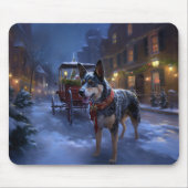 Australische runderen kerstfeest  muismat (Voorkant)