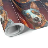 Australische runderen nieuwjaarskaart cadeaupapier (Rol Hoek)