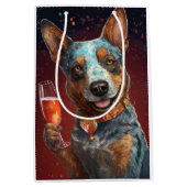 Australische runderen nieuwjaarskaart medium cadeauzakje (Voorkant)