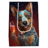 Australische runderen nieuwjaarskaart medium cadeauzakje (Achterkant)