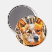 Australische runderhond - Red Heeler Magneet (Voorkant / Achterkant)