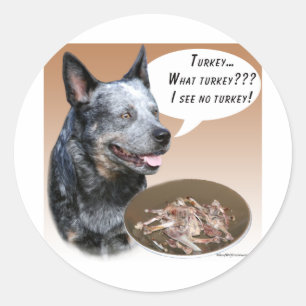 Australische rundvee hond Turkije Ronde Sticker