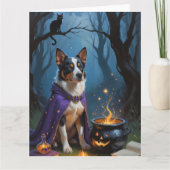 Australische Rundvee Whimsical Halloween-schilderi Kaart (Voorkant)