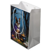 Australische Rundvee Whimsical Halloween-schilderi Medium Cadeauzakje (Achterkant Gekanteld)