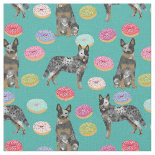 australische rundveefond turquoise donuts stof