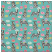 australische rundveefond turquoise donuts stof (Swatch)