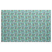 australische rundveefond turquoise donuts stof (Fat Quarter)