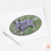 Australische rundveestond houdt van pic ovale sticker (Envelop)